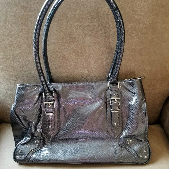 Mark Cross 1845 snakeskin print leather purse - Picture 5 of 8